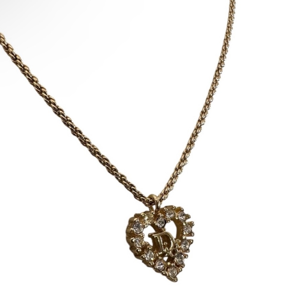 Christian Dior Gold Heart Pendant Necklace π« - Picture 1 of 2
